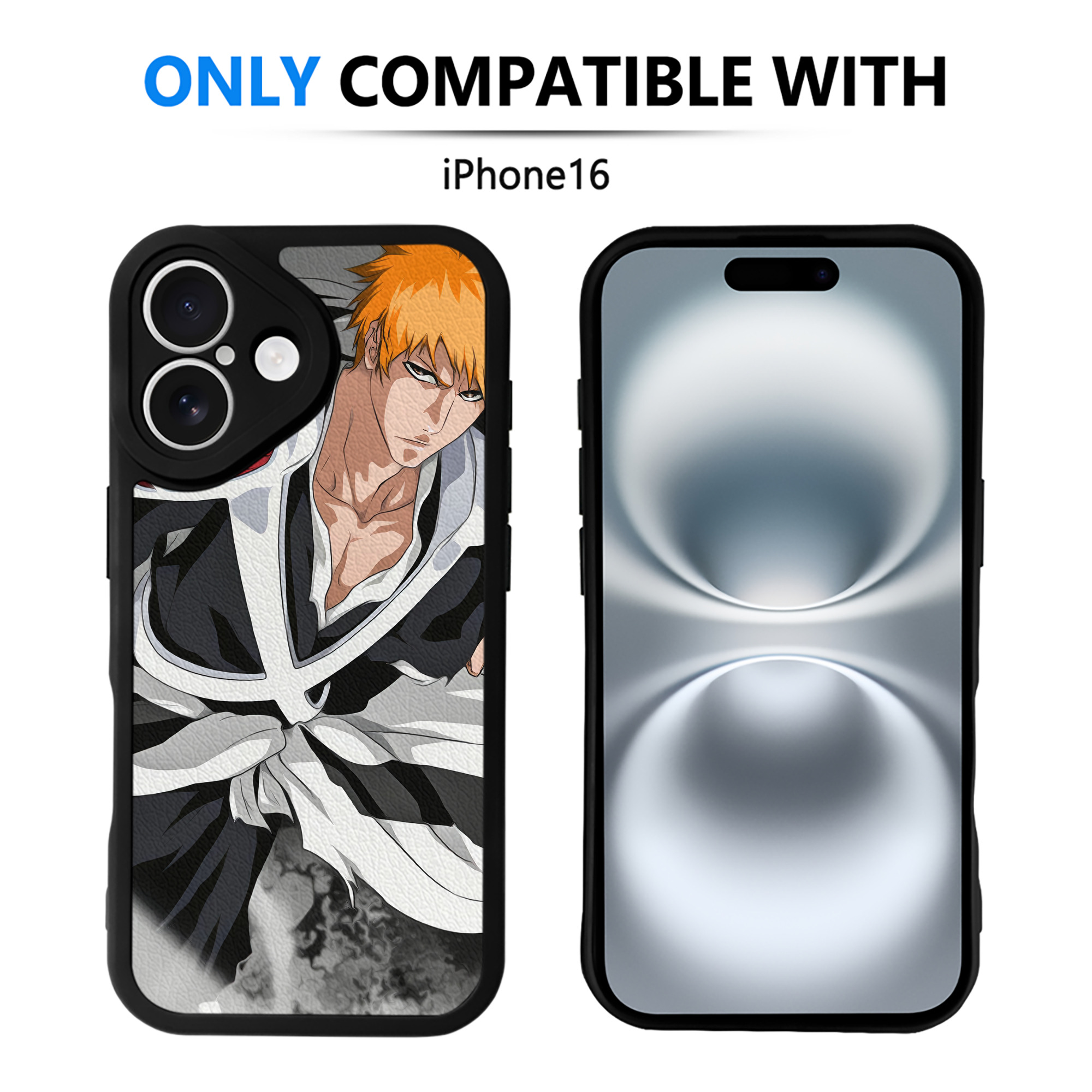 （画像用） ブリーチ BLEACH 【iPhone 16シリーズ対応】シリコンスマホケース（レザー調） 材質：シリコン
